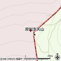 摩利支天山周辺の地図