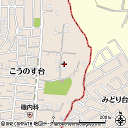 千葉県流山市こうのす台1593-180周辺の地図