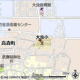 大虫小学校周辺の地図