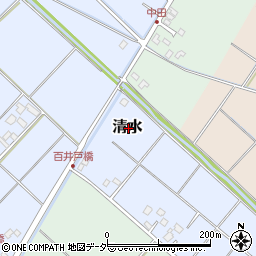 茨城県取手市清水周辺の地図