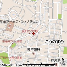 千葉県流山市こうのす台917-21周辺の地図