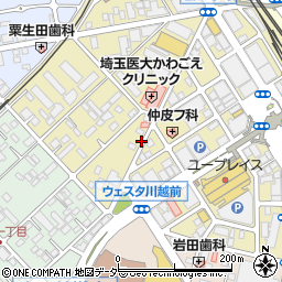 埼玉県川越市脇田本町周辺の地図