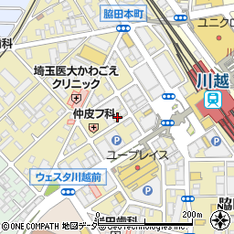 タイムズ川越脇田本町第６駐車場周辺の地図