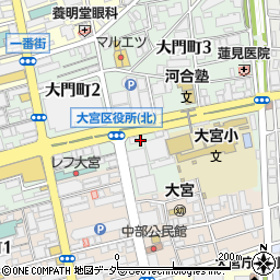 国際興業株式会社　大宮駅東口案内所周辺の地図