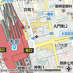 吉野家 大宮東口店周辺の地図