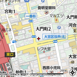 モスバーガー大宮東口店周辺の地図