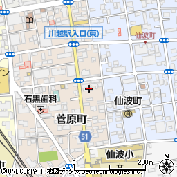住友生命保険相互会社　埼玉西支社川越中支部周辺の地図