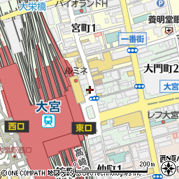 ふらんす亭　大宮東口駅前店周辺の地図