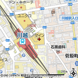 早稲田予備校　川越校周辺の地図