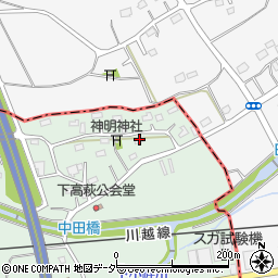 埼玉県日高市高萩2035周辺の地図