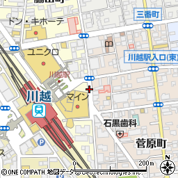 川越駅東口周辺の地図