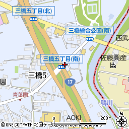三橋５周辺の地図