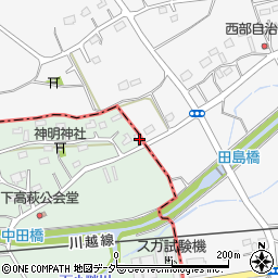 埼玉県日高市高萩2031-1周辺の地図