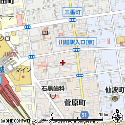 埼玉県川越市菅原町5-37周辺の地図