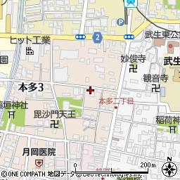 福井県越前市本多周辺の地図