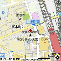 ＳＡＮパーク大宮桜木４駐車場周辺の地図