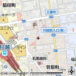 セキ薬局　川越東口店周辺の地図