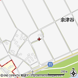 茨城県稲敷市余津谷周辺の地図