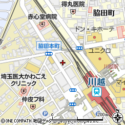 タイムズ川越駅西口第５駐車場周辺の地図