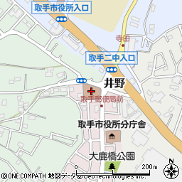 日本郵便取手郵便局周辺の地図
