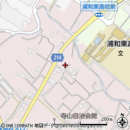 埼玉県さいたま市緑区寺山1086-4周辺の地図