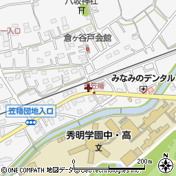 埼玉県　警察署川越警察署笠幡交番周辺の地図