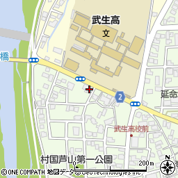 武生高校校門前周辺の地図