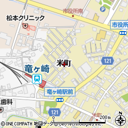 茨城県龍ケ崎市米町周辺の地図