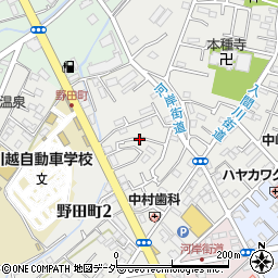 埼玉県川越市野田町周辺の地図