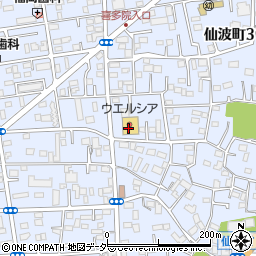 ウエルシア薬局　川越仙波店周辺の地図