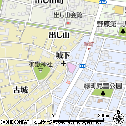 茨城県龍ケ崎市城下周辺の地図