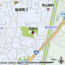 長徳寺観音堂周辺の地図