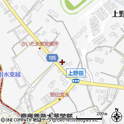 埼玉県さいたま市緑区上野田554周辺の地図