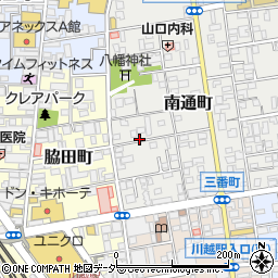 埼玉県川越市南通町周辺の地図