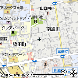 埼玉県川越市南通町周辺の地図