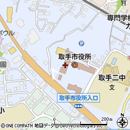茨城県取手市周辺の地図