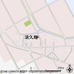 茨城県稲敷市清久島周辺の地図