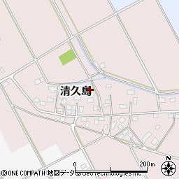 茨城県稲敷市清久島周辺の地図