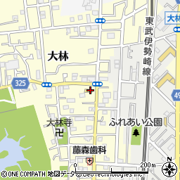 ファミリーマート越谷大林店周辺の地図