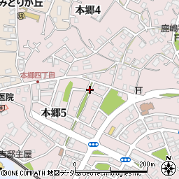 茨城県取手市本郷周辺の地図