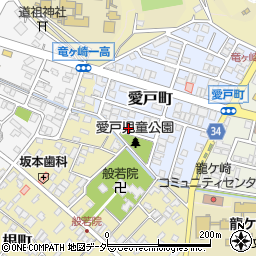 茨城県龍ケ崎市愛戸町周辺の地図