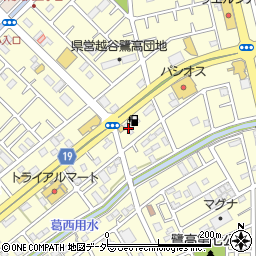 株式会社アルティメットサポートカーパーク越谷ＳＳ周辺の地図