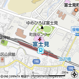 富士見町町民センター体育室周辺の地図