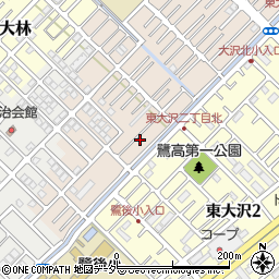 埼玉県越谷市大沢1307-10周辺の地図
