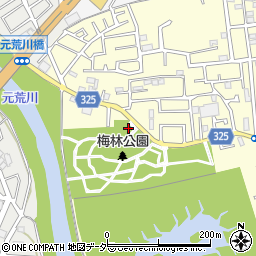 越谷梅林公園トイレ周辺の地図