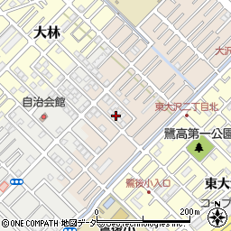 埼玉県越谷市大沢1308-31周辺の地図