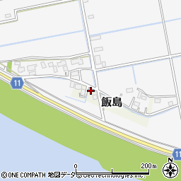 茨城県稲敷市飯島周辺の地図