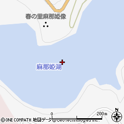 麻那姫湖周辺の地図