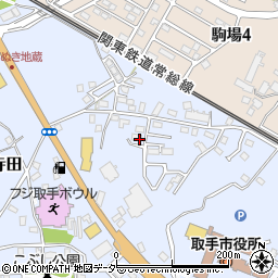 茨城県取手市寺田周辺の地図