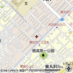 埼玉県越谷市大沢1477-6周辺の地図